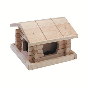 Fågelmatare för frö till de vilda fåglarna. Hus som är obehandlat och omålat. 20x20cm