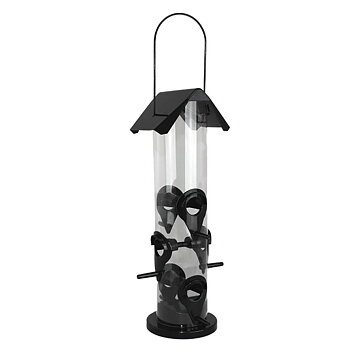 Fågelmatare  35cm plexirör. 1,3 liter. 6 st öppningar och sittpinnar i olika höjd.