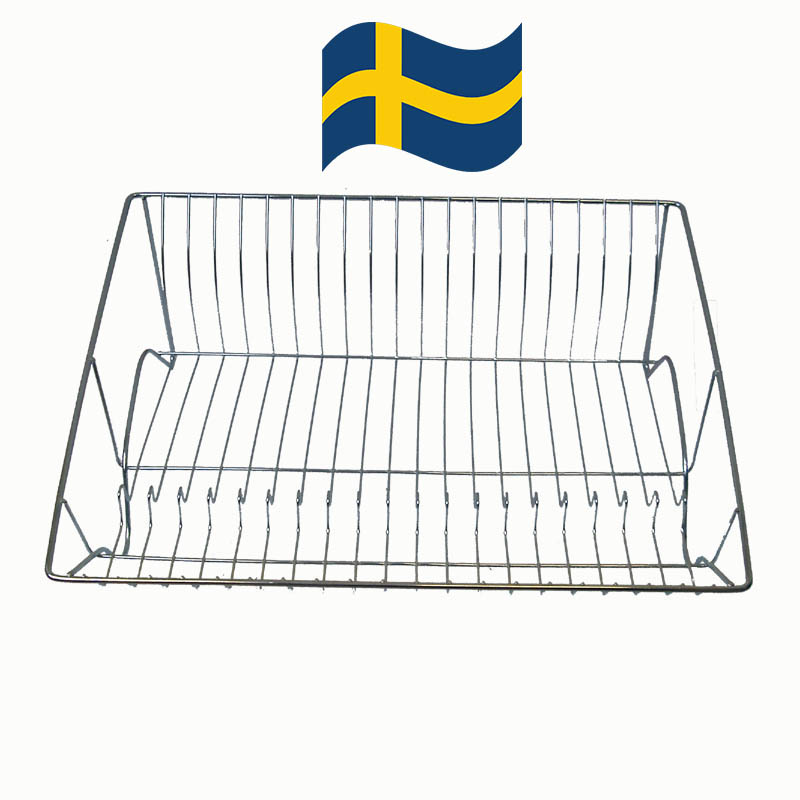 Diskställ 45 cm glansförzinkad. Det bästa diskstället enligt många. Klassiskt diskställ i 1 plan. Glansförzinkningen passar rostfri diskbänk utmärkt.