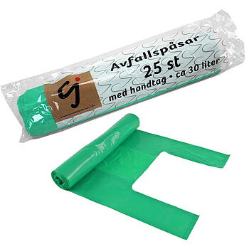 Avfallspåsar 25 st, 30 liter grön