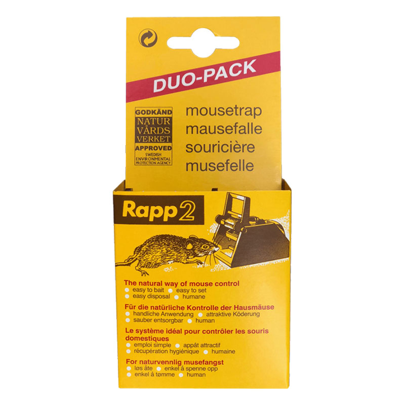 Musfälla rapp 2-pack Effektiv musfälla   - 2