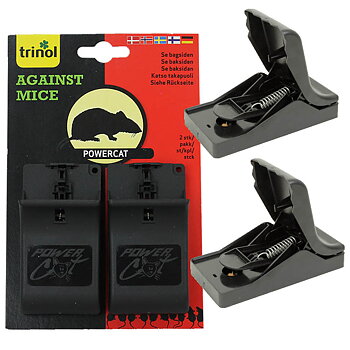 Musfälla powercat 2-pack. Med bete. Musfälla som är färdigladdad med långtidsverkande bete. Bäst i test
