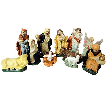 Julkrubba figurer 11st 100mm