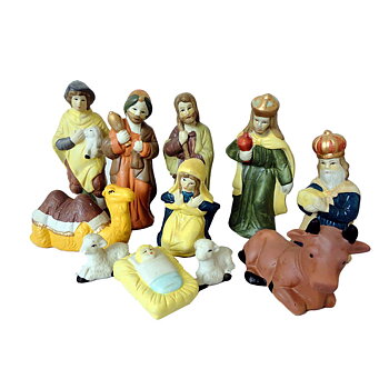Julkrubba figurer 11st 140mm