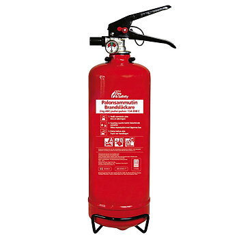 Brandsläckare röd 2 kg. pulver