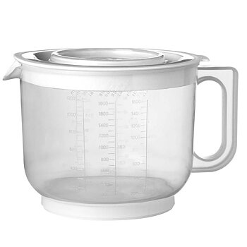 Vispskål / beredningskanna med två lock  2,0 liter. 