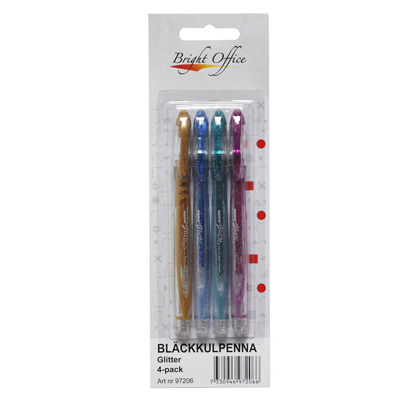 Gelpenna glitter 4-pack.
