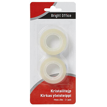 Tejp 19 mm x 20 m. 2-pack