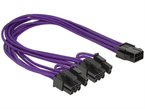 DeLOCK adapterkabel, 6-pin PCI-Express till 2x8-pin PCI-Express, 0,3m Adapter kabel för att kunna
