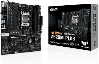 ASUS TUF A620M-PLUS, AMD A620, AM5, MATX, 4DDR5, DP, HDMI