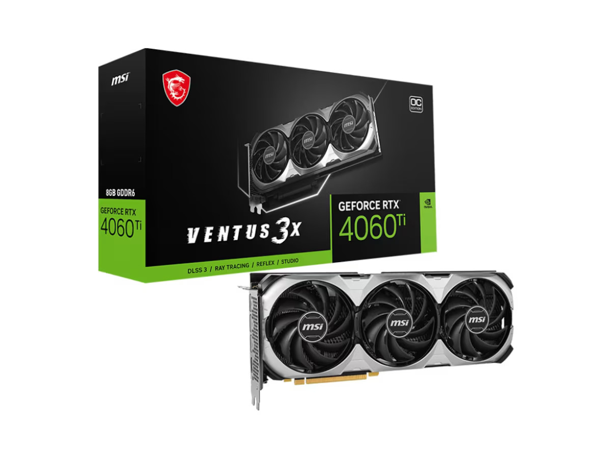 MSI GeForce RTX 4060Ti VENTUS 3X OC, PCI Express 4, 8GB GDDR6