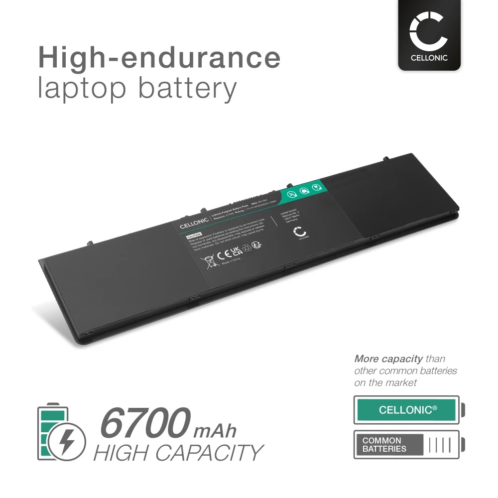 Ersättningsbatteri för Dell Latitude E7440 / E7450 / P40G Laptop - 6700mAh 7.7V