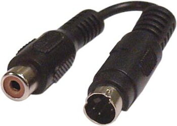 S-video Mini 4polig hanne Till composite RCA Jack(hona)