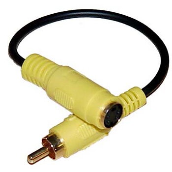 S-video Mini 4polig hona Till composite RCA Plug(hanne)