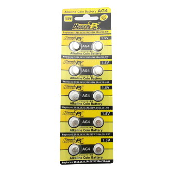 Hyper PS, Alkaline Coin Battery AG4, 1,5V, Replaces LR66, L626, SR626SW, SB-AW