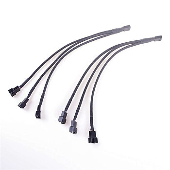 ANGEEK 27 cm datorfläktkabel PWM-adapter 1 till 3 omvandlare 3 stift + 4 stift PC strömkabel fläkt förlängningskabel