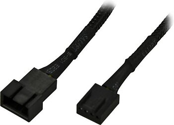 AKASA förlängningskabel för 4-pins PWM-fläktar 0,3m, svart