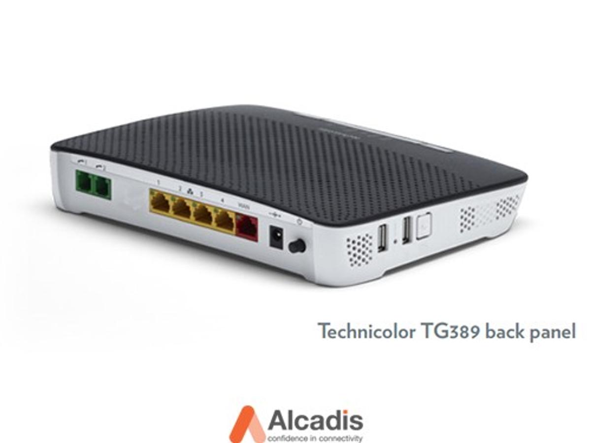Technicolar Router Technicolor TG389, Trådlös Router, 4 Gigabit lan portar samt 2 USB ...