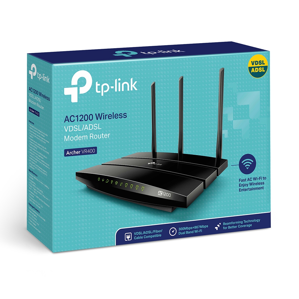 TP-Link N600 Trådlös Dual Band, VDSL och ADSL, Modem & Router