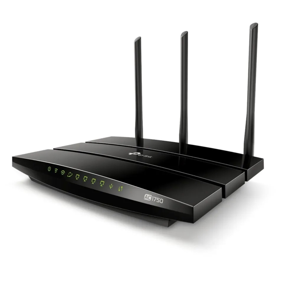 TP-Link Trådlös Mesh Wifi Router, Dual Band Router, AC1750, Full Gigabit,Svart