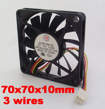 Brushless (AV-7010M12B) DC Cooling Fan 13 Blade 12V 70x70x10 mm 7010