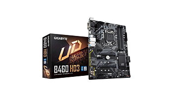 Gigayte B460 HD3, ATX, stöd för Intel Comet Lake och VR-gaming, (Begagnad-Test Okej)