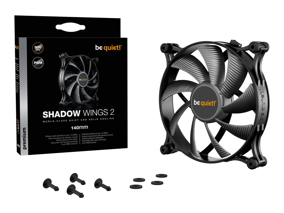 Be Quiet Shadow Wings 2, 140mm PWM High 140X140 mm Case Fan