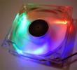 (BP-LED4-4 )BitsPower 80mm LED Fan Fyrafärgs, 3Pin & Mulex (RGB)