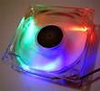 (BP-LED4-4 )BitsPower 80mm LED Fan Fyrafärgs, 3Pin & Mulex (RGB)