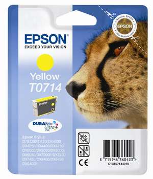 Epson Original patron,  T0714 Yellow ink Cartridge