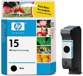 HP C6615D, original Svart Patron, 25ml,  till DJ810C,840C,843C Nr.15