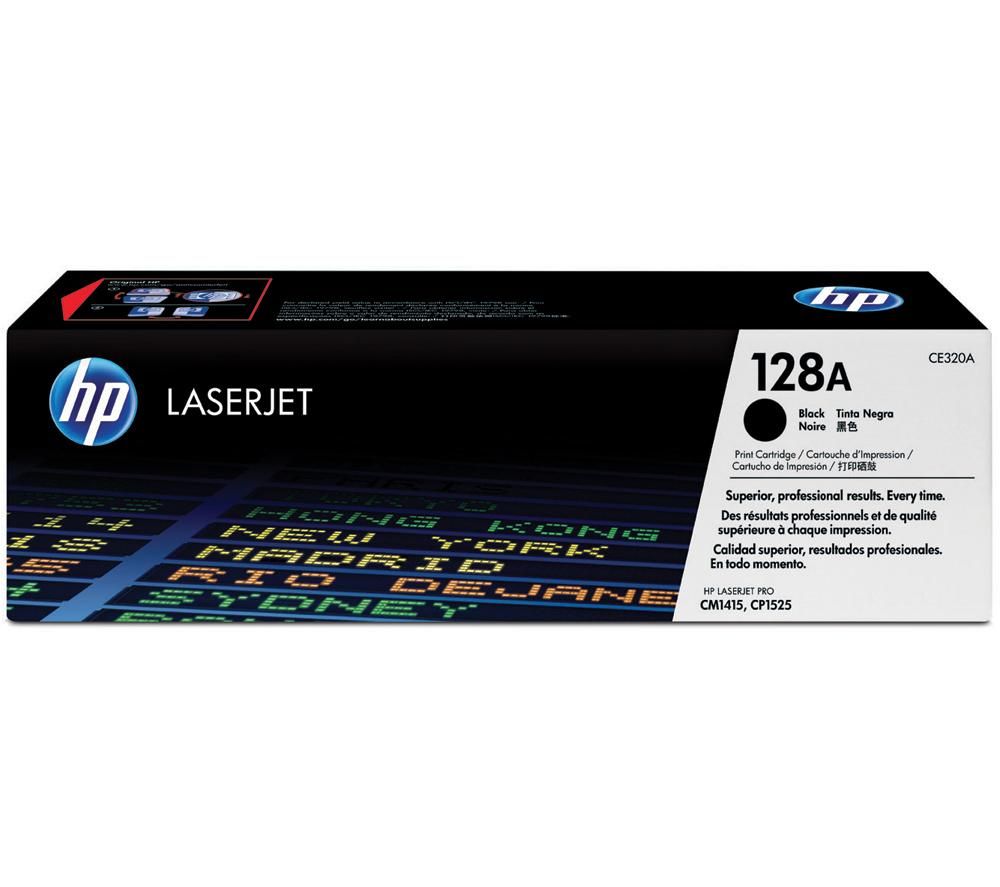 Original HP Toner CE320A för Color LaserJet Pro CM1415fn, CM1415fnw, CP1525n, CP1525nw, SVART