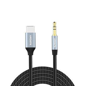 (X0021XE2YR) USB-C(hane) till 3.5mm Ljudkabel(Hane) (1M) - Audiokabel med Inbyggt DAC-Chip för iPhone 15 Pro Max/15 Plus, Samsung S24/S23/S22/S21, Pixel 4/5 XL, iPad Pro & Mer