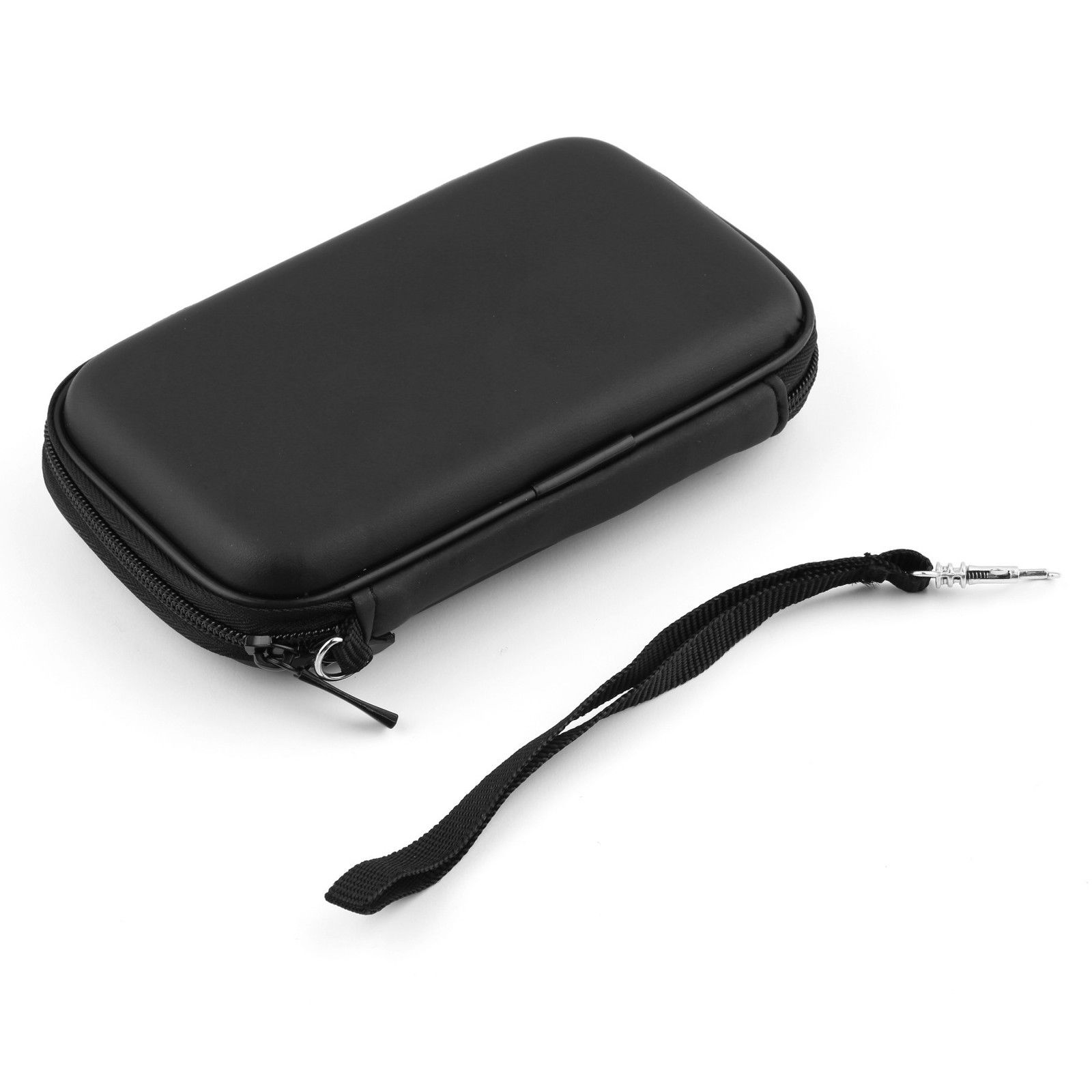 Black Hard Nylon Carry Bag(CSA005900) Compartments Case Cover for 2.5 HDD Hard Disk T5