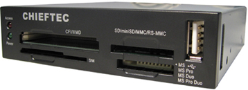 Chieftec multi card reader, USB 2.0 Kortläsare