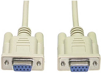 Nollmodem kabel , 9poligt hona till hona, 2m