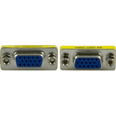 Könbytare HD15hona-HD15hona, för VGA 15polig skärm kabel