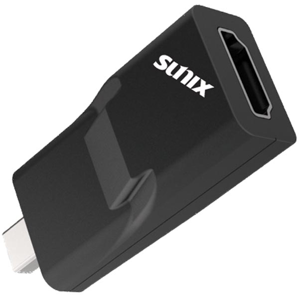 Sunix mini DisplayPort till HDMI adapter, 20-pin ha - 19-pin ho, DP 1.2, HDMI 1.4b, UHD, 4K, 3D, svart