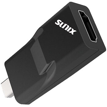 Sunix mini DisplayPort till HDMI adapter, 20-pin ha - 19-pin ho, DP 1.2, HDMI 1.4b, UHD, 4K, 3D, svart