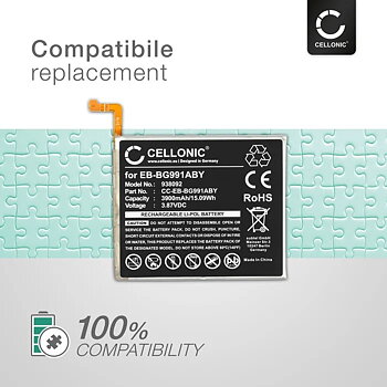 Cellonic Premium battery för Samsung Galaxy S21 5G  Ersättnings Batter, mobilbatteri för Samsung Galaxy S21 (SM-G991)