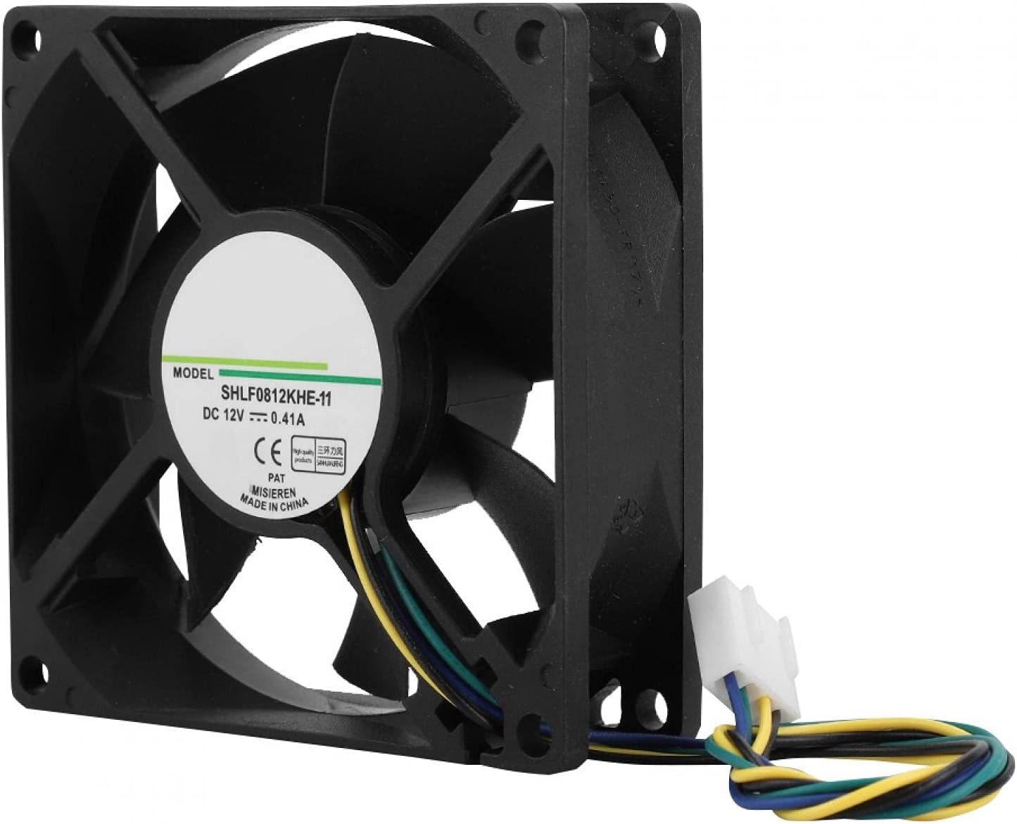 (DS06649 )8CM Kylfläkt 80x80x25mm, DC12V 0.41A 8CM 4Pin ABS Kylfläkt för 3D-skrivare, 4Pin Tyst Blower Mini Kylfläkt Lågt Ljud
