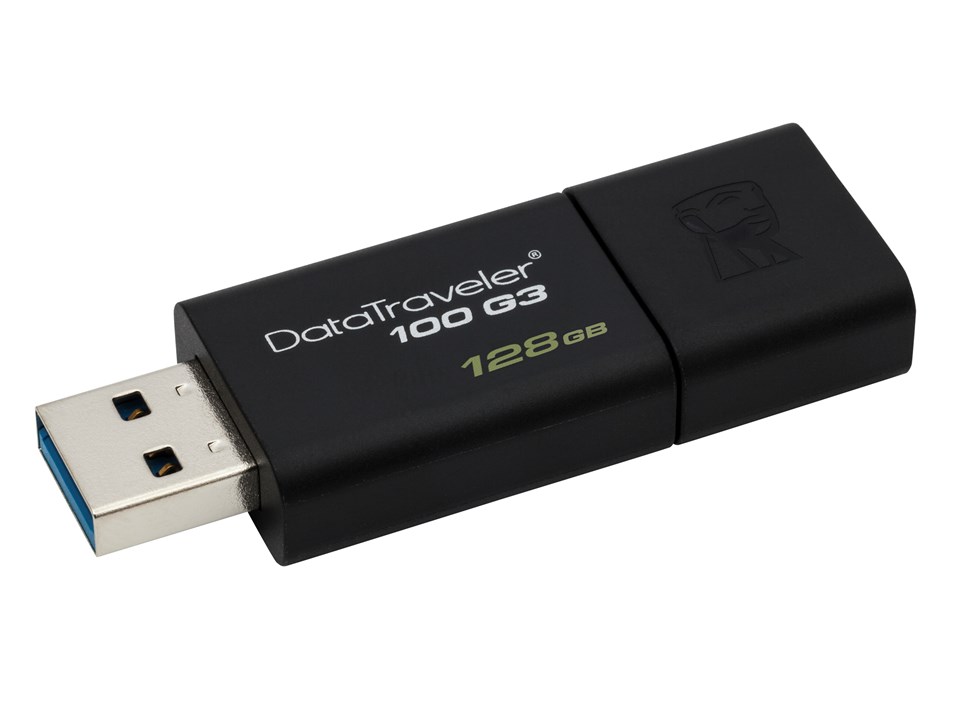 Kingston DataTraveler 100 USB flash enhet - 128GB - USB 3.0