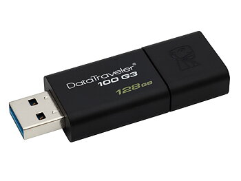 Kingston DataTraveler 100 USB flash enhet - 128GB - USB 3.0