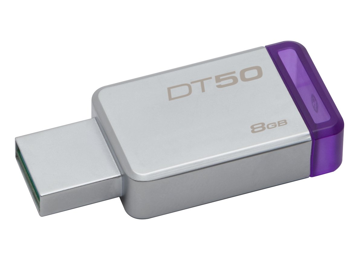KINGSTON 8GB minne USB 3.1/ 3.0 / 2.0 DataTraveler50 DT50/8GB Purpl