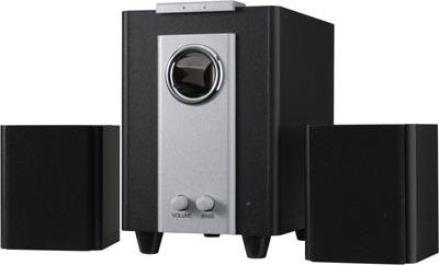 SubWooferpaket i Trä, Sub(12W) + 2st satileter(3wx2), Totalt 18W RMS,