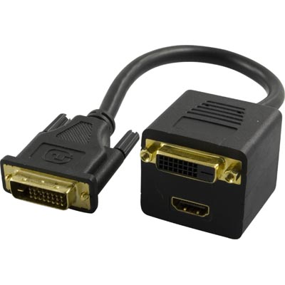 DVI adapter, Dual Link 1XDVI ha till 1x HDMI hona + 1 DVI hona