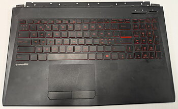 MSI original Top Case med tangentbord för MSI MS-16J9, Nordiskt (Använt) (E2P-6J5C614-P89)<br />