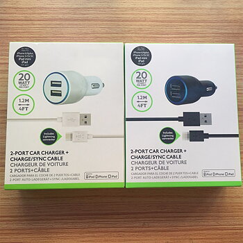 Belkin Home Charger 1.2m för Iphone (Kabel + Cigarette Adapter)