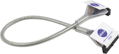 Floppy kabel rundade Silver , 2 kontakter , 45CM