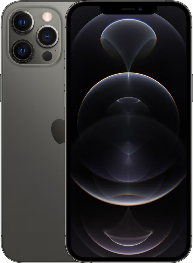 (MGD73QN/A-BG) Apple iPhone 12 Pro Max 128GB, Stödd För 5G (grafit) (Används, Mycket bra skickt, nästan ny)